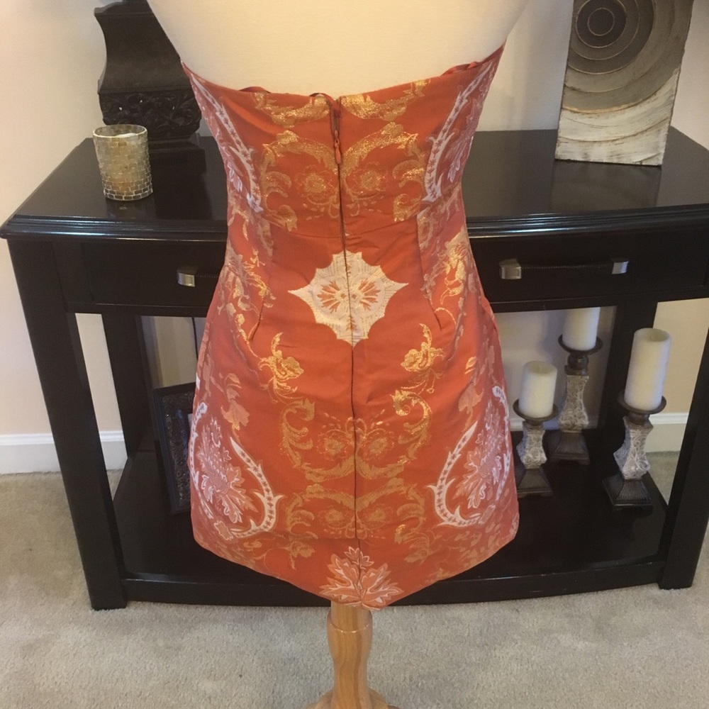 Free people patterned strapless mini dress - Picture 6 of 8